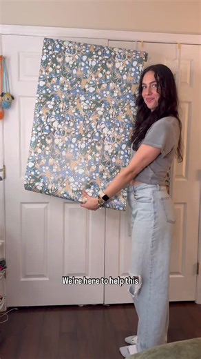 Spoonflower on Instagram: "More pattern = more fun 💙 Emily is back with another project to turn her rental into a retreat! Using Spoonflower’s renter-friendly Pre-Pasted wallpaper, she created a bold peek-a-boo pattern moment in her closet. Our Pre-Pasted wallpaper is our most affordable option for creating a rental space that feels more like you. Choose from thousands of unique artist-made prints, activate the adhesive on the back with water, apply to your wall and admire your space! As easy t