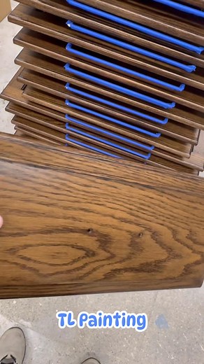 1.2K views | These started out as honey oak. Is this better than painting your oak kitchen cabinets? I love it! | TL Painting | Facebook