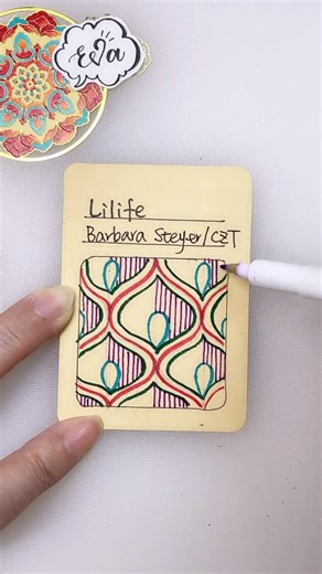 #Lilife Inktober 2025 Day 9 tangle How to draw by Eva Wu Zentangle 禪繞畫 #shorts 墨趣十月