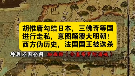 胡惟庸勾结日本，三佛奇等国进行走私，意图颠覆大明朝！西方伪历史，法国国王被诛杀