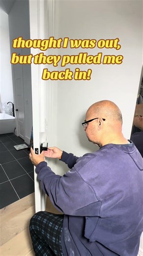 handles came in for bathroom so I install them all! #shorts #renovation #diyproject #diy #masterbath