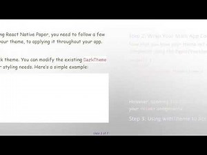 Setting a Dark Theme in React Native Paper