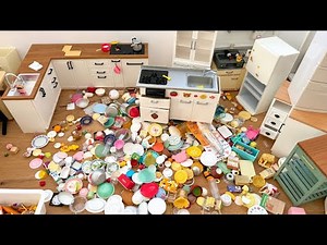 Satisfying with installing a new mini kitchen set ASMR