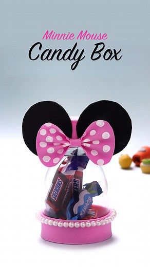 DIY Minnie Mouse Candy Box #diy #diyvideos #diycrafts #diytutorial #diyprojects #artandcraft #easydiy #minniemouse #giftbox #giftideas #gifting #gifts #crafting #craftideas #crafts #bestoutofwaste #crafting #craftideas #crafts #handmade #howto #tutorial | D.I.Yay