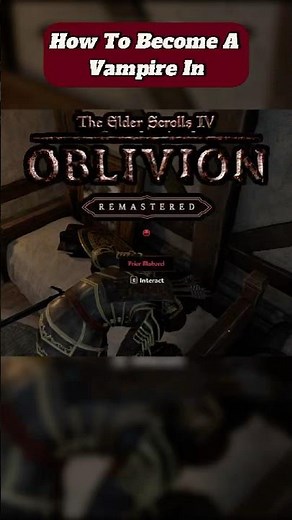 Fastest Way to Become a Vampire in Oblivion