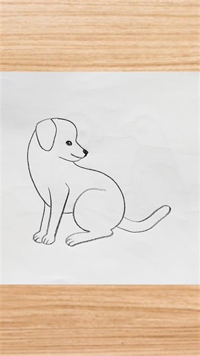 How to draw dog drawing easy step by step