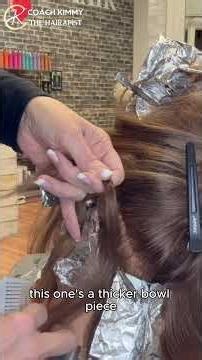 Foil Highlight Technique for the Back of the Head #shorts #hairtutorial