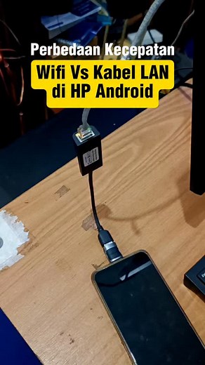 Perbedaan kecepatan wifi dan kabel LAN di HP Android ketika pakai rj45 to type-C #internet #jaringaninternetstabil #gadget | TepiLayar