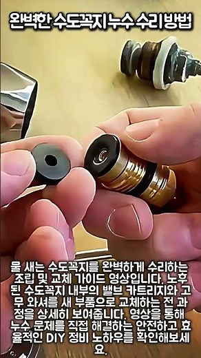 완벽한 수도꼭지 누수 수리 방법 #worker #process #plumbing #faucet #repair