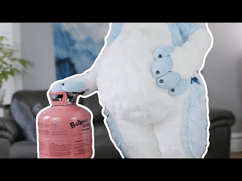 Filling My Fursuit Belly With Helium!
