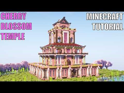 Minecraft: How to Build Cherry Blossom Temple - Tutorial