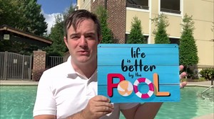 SmartSign 10 x 14 inch “Welcome To Our Pool” Metal Sign, Screen Printed, 40 mil Laminated Aluminum, Multicolor, Made in USA