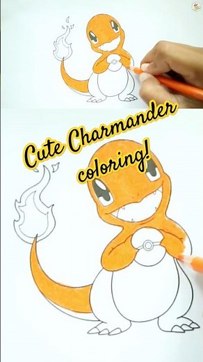 Cute Charmander coloring #coloring #pokemon