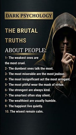 10 Brutal Truths About People You Must Know ✅ #humannature #psychologyfacts #humanbehavior #shorts