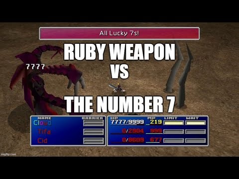 Cloud Solo Ruby Weapon - Lucky 7s Strat - Final Fantasy VII