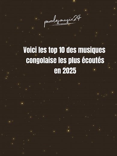 Top 10 des Musiques Congolaises les Plus Écoutées en 2025
