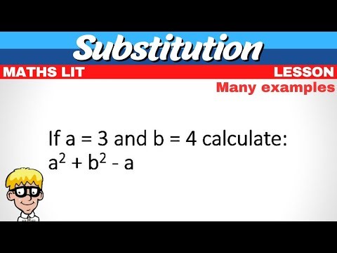 Substitution Maths Lit