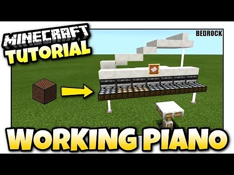 Minecraft - WORKING PIANO [ Redstone Tutorial ] MCPE / Xbox / Windows 10 - Bedrock