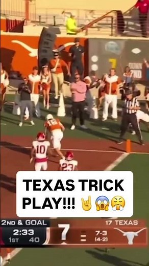 Insane Texas trick play v Arkansas! #shorts #cfb