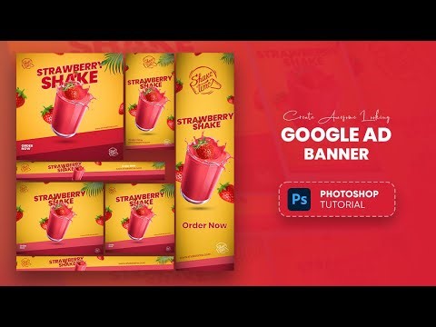 How to Make Google Ad Banner Design In Photoshop - Banner Ad Design Tutorial