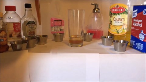 Density column science experiment