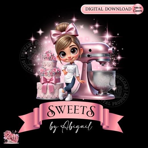 Bakery Treats Logo, Baking Logo, Stylish Custom Pastry Logo, Cake Logo Treats Cupcake Logo Modern Logo Bakeshop Logo Professional Logo Canva - Etsy