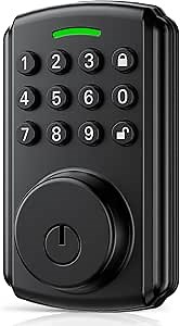 Keyless Entry Door Lock | APP Available But Not Required | Work with Gateway, Alexa and Google As | IP65 Waterproof | Deadbolt Smart Locks for Front Door | Auto Lock