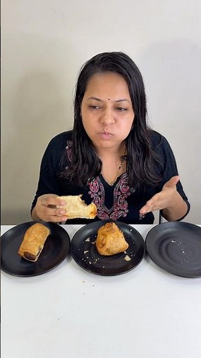 Paneer Puff🤪 Vs Egg Puff Vs Chicken Puff | Cheap Vs Expensive | #trending #shorts #foodie