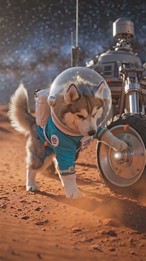 Astronaut Dog vs The “Alien Light Pole”