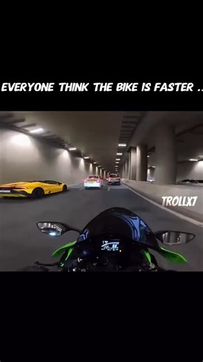 Lambo DESTROYS Superbike in Crazy Race! 🐂🐂 #shorts #automobile #cars #bike #racingdriver #racingcar