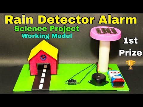 How to make rain detector alarm science project working model