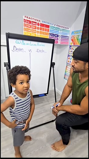 Devan Lovesnumbers on Instagram: "Devan vs Dad! Same answer, different generation! My 3-year-old solved a 2-digit × 2-digit multiplication problem using a shortcut, while Dad was still stuck on step one 😅#devanlovesnumbers #babydev #smarttoddler #mathgenius #earlymathskills #babygenius #math #viralvideos #3yearsold #oldschoolvsnewschool #mathshortcut"