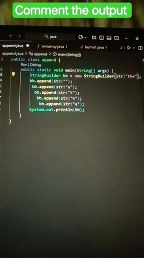 java strings builder program #java#stringbuilder #programming #strings