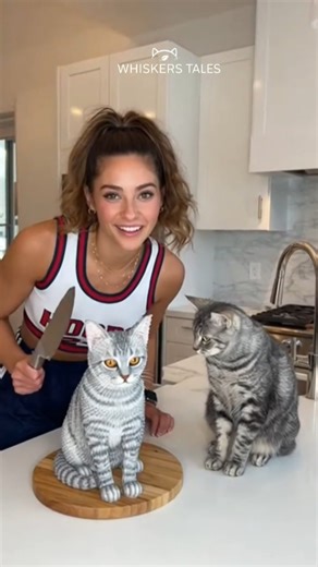 Cat's HILARIOUS Reaction to Cake That's Just Like Her! 😂🐱🎂#cat #funny #youtubeshorts