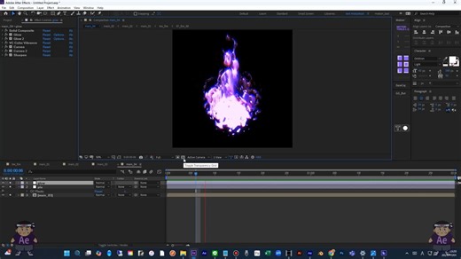 【AE】暗焰处理简单流程 ダーク炎の加工 簡易工程