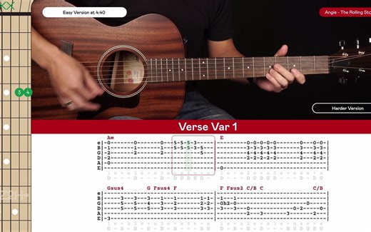 Angie Guitar Cover The Rolling Stones 🎸|Tabs + Chords|