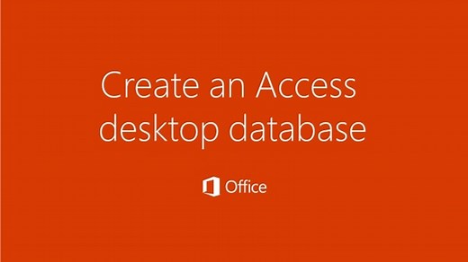 Video: Create an Access desktop database
