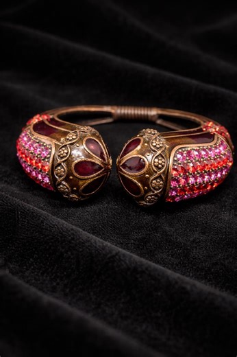 Vintage Snake Clamper Bracelet, Art Deco Revival Serpent Bangle, Enamel Rhinestone Statement Jewelry - Etsy