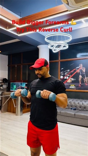 Forearm Workout at Home | Dumbbell Reverse Curl for Bigger Forearms 💪 #shorts