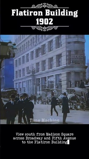 Panorama of the Newly Built Flatiron Building - Restored & Colorized Footage #historyincolor