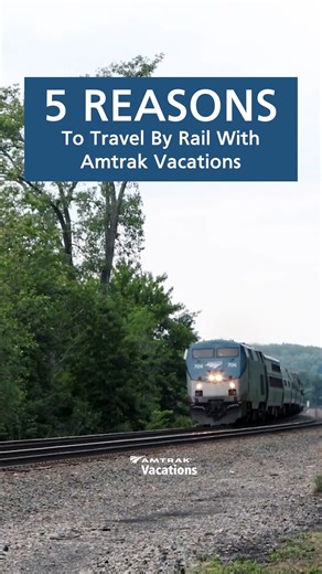 Travel by rail with Amtrak Vacations for a more relaxed, more connected way to explore. From reduced environmental impact to included hotels, sightseeing, and transfers, every detail is thoughtfully planned. 📞Call us today to get started on your rail journey. | Amtrak Vacations