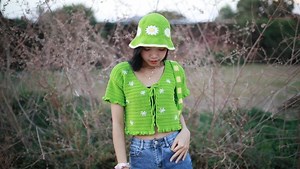 Crochet Ruffle Crop Cardigan 🌼🌿 Tutorial available now on my youtube channel #chendadiy | Chenda DIY