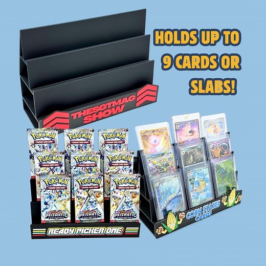 Custom Multi Tier Trading Card Stand Stadium | PSA Slabs Top Loaders Cardsaver | Whatnot Tiktok Ebay Live | Personalized TCG Pokémon Display - Etsy