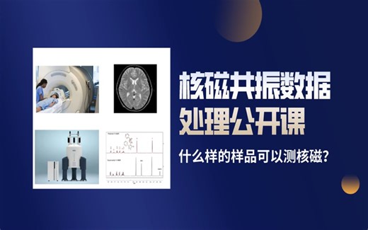 核磁共振数据处理公开课：什么样的样品可以测核磁
