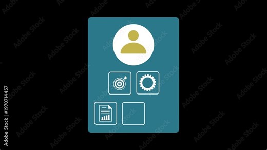 Digital HR system showing employee KPI data, team performance metrics and productivity dashboards used by organizations for workforce evaluation and human resource data driven decision making. 4k