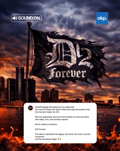 🔥 D12 has OFFICIALLY announced their return. It’s been 21 years since D12’s 2004 release D12 World. The group has officially taken to Insta to announce their highly anticipated new album #D12Forever | Okayplayer