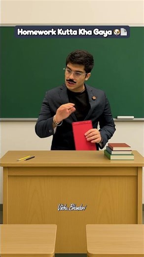 Homework Kutta Kha Gaya 🐶📄 #shortsfeed #shorts #funnyshorts #homework #dog