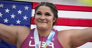 Chase Ealey claims gold to become first American woman to win shot put world title