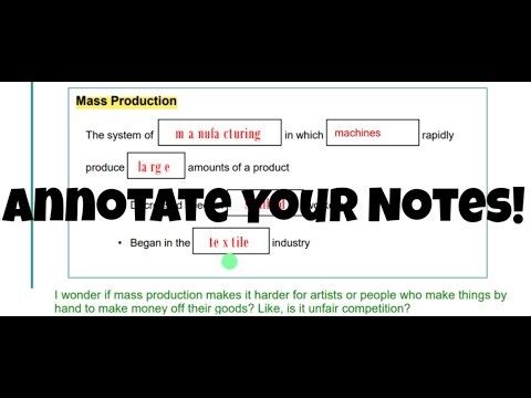 Annotate your Notes - The Basics