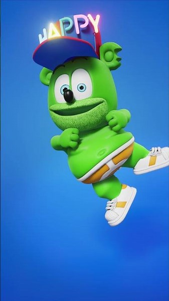 Gummibär Dances to ‪@BELLYFANT‬ "Put On Your Happy Hat!" #shorts